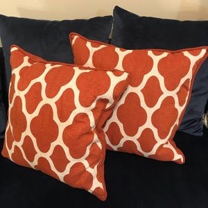 Rust Orange Throw Pillows